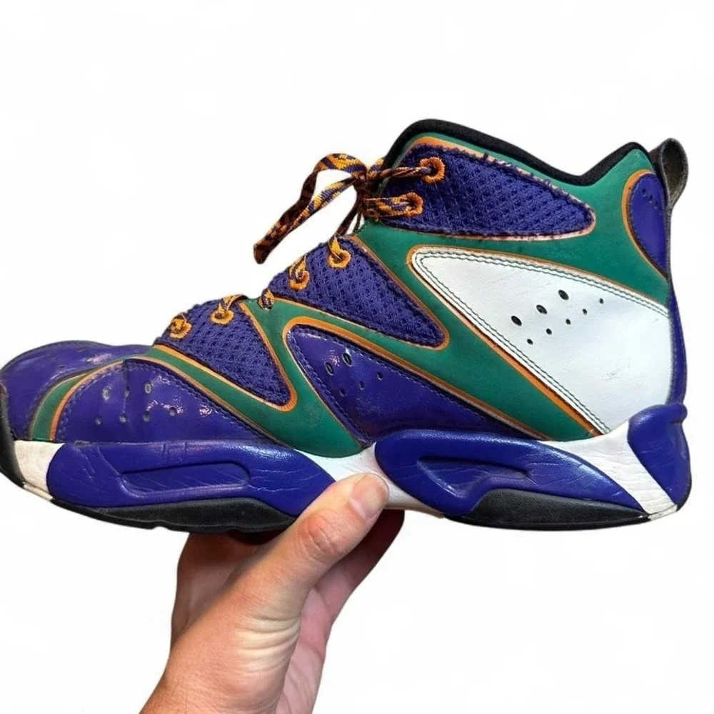 Reebok Kamikaze 1 Mid Aztec Men's Basketball Sneakers Size 10.5 Purple‎ Green